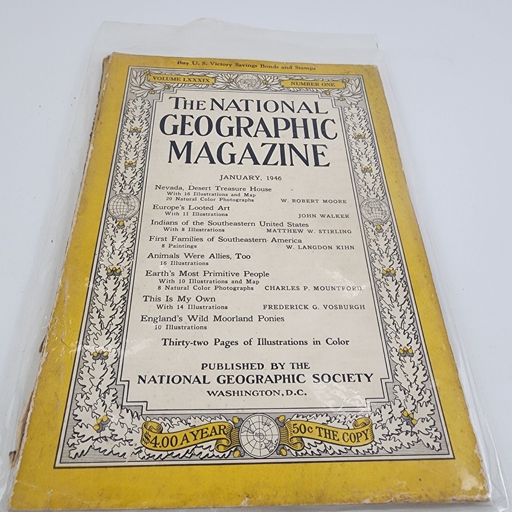 National Geographic Magazine January 1946 No‎ Insert